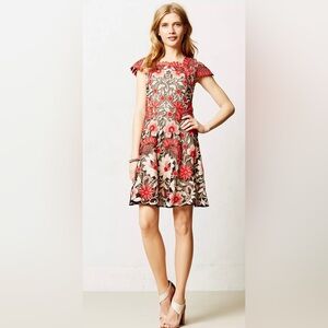 Anthropologie Yoana Baraschi Crisantemo Dress floral size 0 EUC